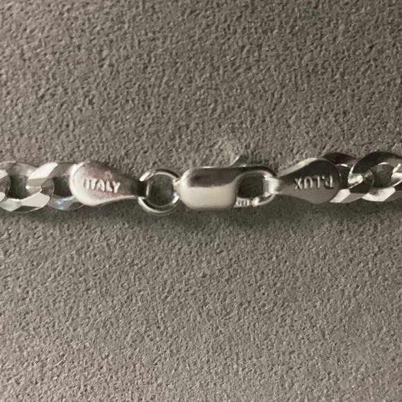 SOLID 22in Cuban Link Chain 4.8mm of Solid 925 Sterling Silver~NEW - Picture 6 of 8